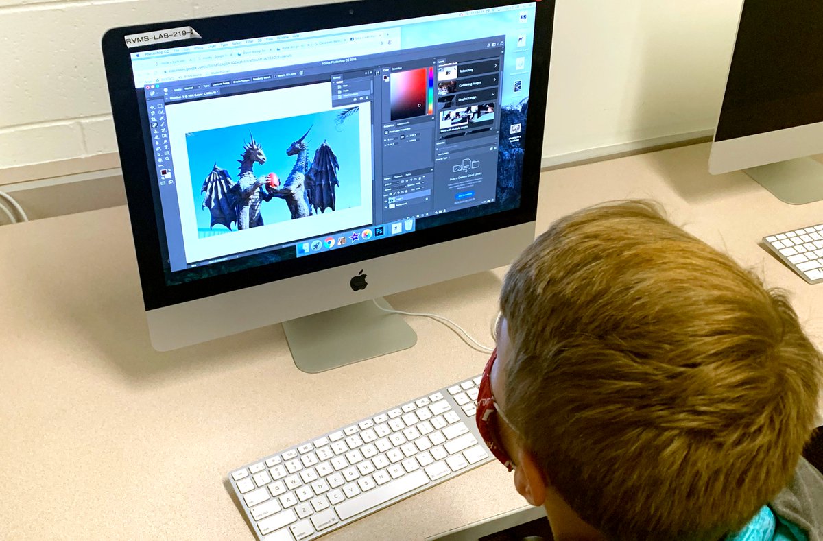 DesignRvms's tweet image. Students are really getting skilled at Photoshop in Digital Design!

#RanchViewProud