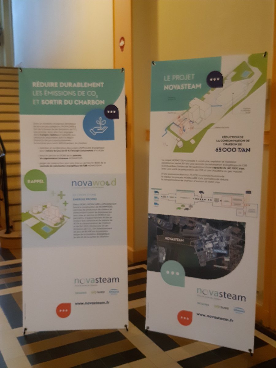 Sortie du charbon programmée pour @Novacarb grâce à #Novasteam, un projet porté par @suezFR et <a href="/Engie/">Engie</a> pour accompagner la transition énergétique de @Novacarb. Ce soir premier rendez-vous de la concertation préalable.