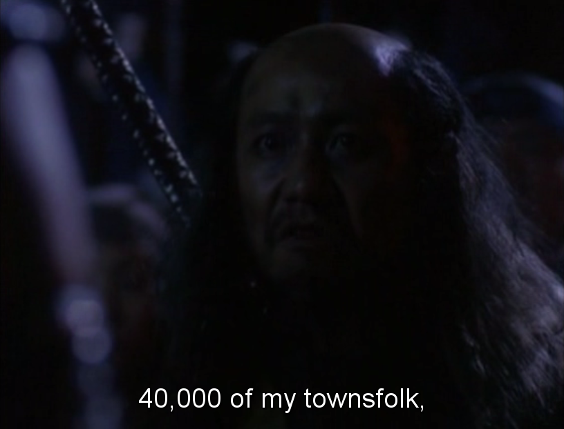 XenaWatch's tweet image. And here's where it all went wrong.  The villagers were attacking Xena while trying to return Akemi's ashes (drunk) and she spite fire and burned down a village of 40k?  Is Xena suddenly the god of fire?  Who even thought of this? 

#XenaMarathon 
#XenaRevival