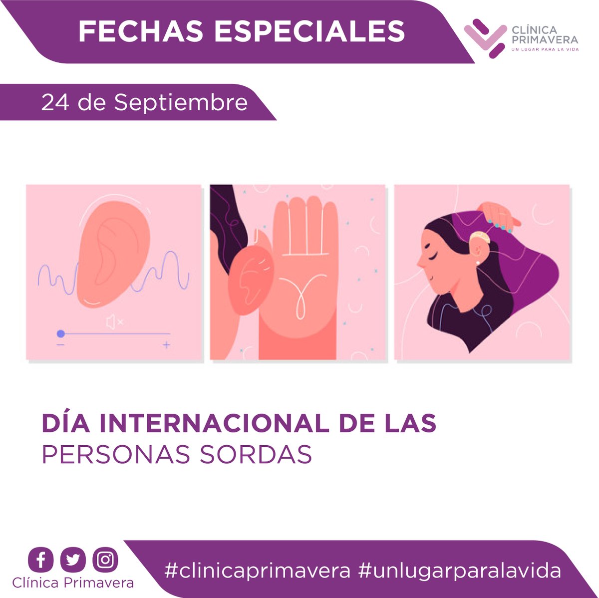 DIA INTERNACIONAL DE LA PERSONA SORDA

#clinicaprimavera #unlugarparalavida #coronavirus #covid19 #Villavicencio #Meta #atencionsegura