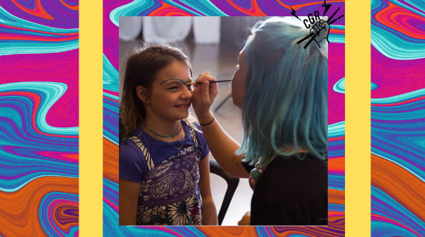 What rocker can resist blue eyebrows? Have fun and keep the face paint party going! #ThrowbackThursday