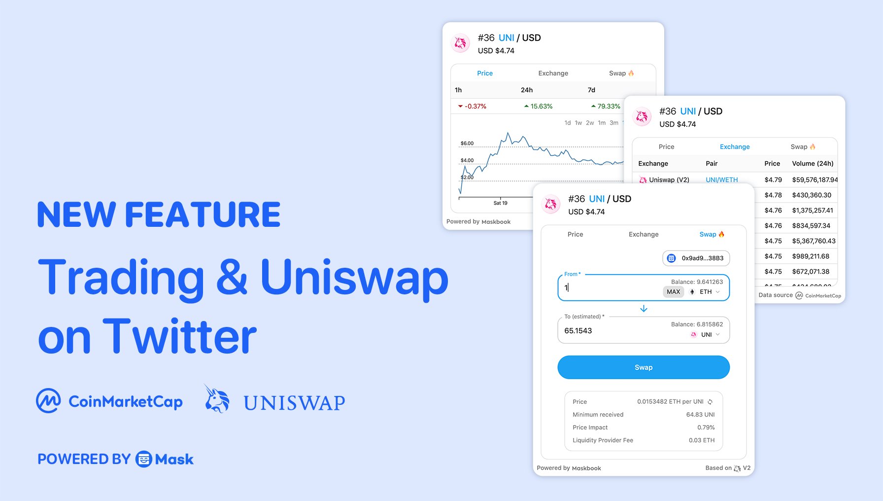 Mask Network Bridge To Web3 Mask Io 1 Today We Are Thrilled To Introduce A New Version Of Mask With A Trading Widget Powered By Uniswap Amp Cmc It Will Automatically