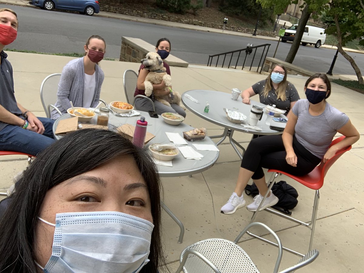 Lab lunch! Seeing each other in person was just what we needed... ⁦@Paula_CamachoS⁩ ⁦⁦<a href="/Di_Hammerstone/">Diana Hammerstone</a>⁩ ⁦<a href="/NicoleMalofsky/">Nicole Malofsky</a>⁩ ⁦<a href="/KellySeims/">Kelly Seims</a>⁩ <a href="/_JohnTolbert/">John Tolbert</a>