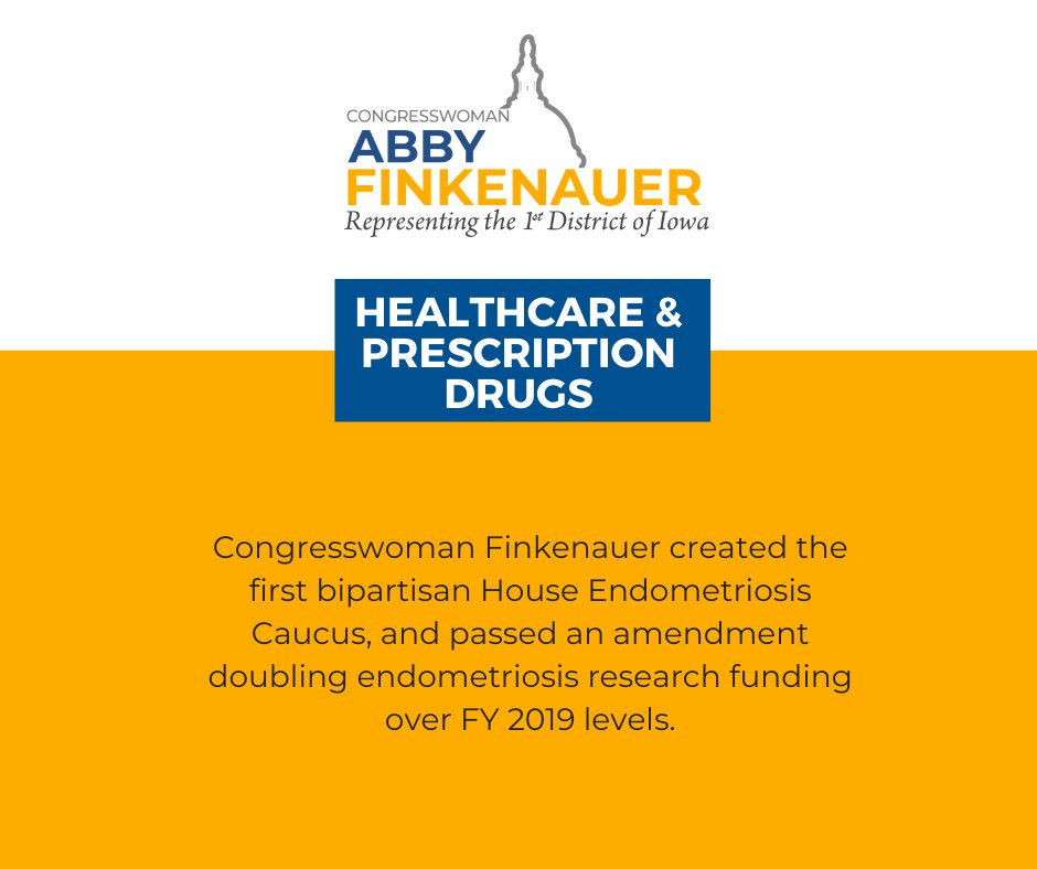 When I announced I was living with endometriosis, I wanted to make it a call to action on behalf of the millions of women who experience this disease. So I formed a bipartisan caucus, and together we doubled federal endo research funding. finkenauer.house.gov/media/press-re…