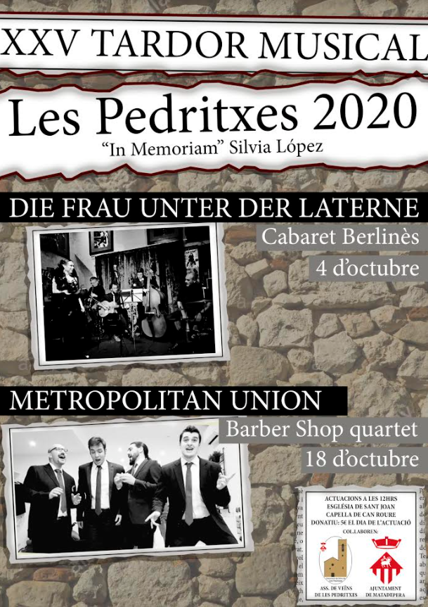 PedritxesA's tweet photo. Us convidem als concerts de les Tardors musicals a Les Pedritxes

https://t.co/3dl9sk7obH https://t.co/b2iFxQCBxw