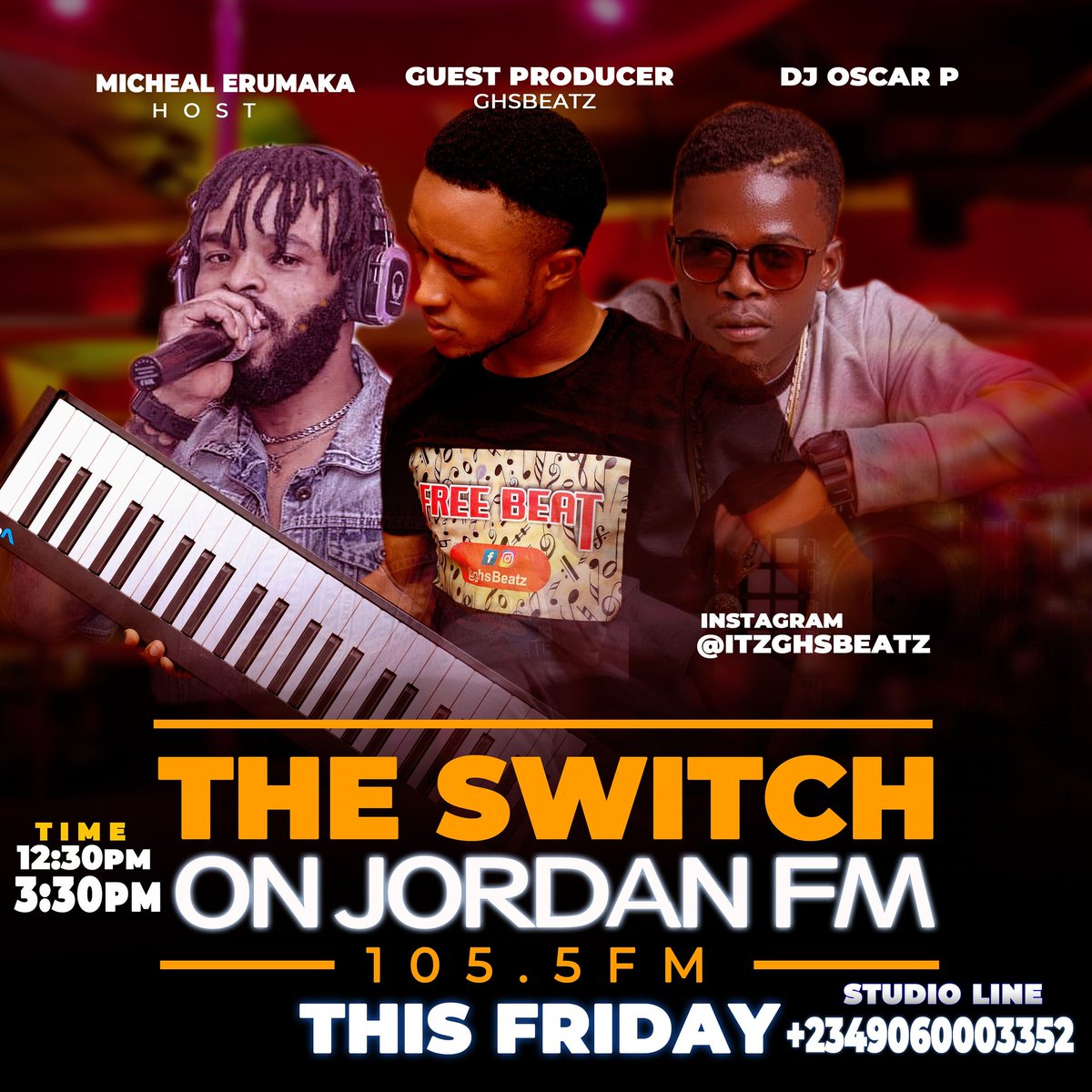 ghsbeatz's tweet photo. Join me live on @jordanfm105.5 lagos
See Art for details
Studio line +2349060003352
#jordanfm #Radio #BBNaijia #heritageday2020 #ThursdayMotivation #djoscarp https://t.co/OGC6VGSRiE