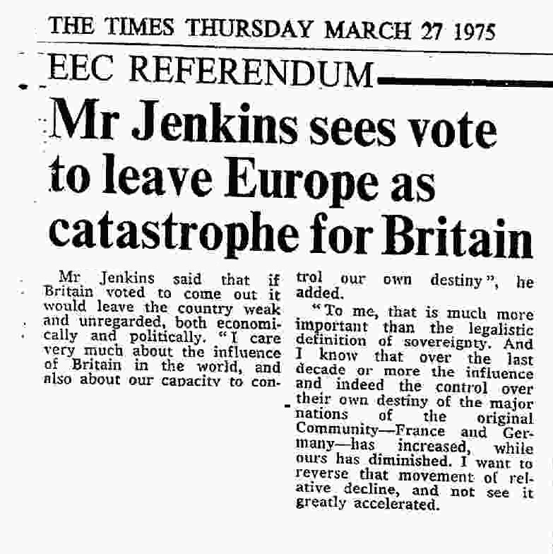 25. And the argument can be found being made by James Callaghan, Roy Jenkins, Reginald Maudling, and a very young Conservative by the name of Michael Fallon.