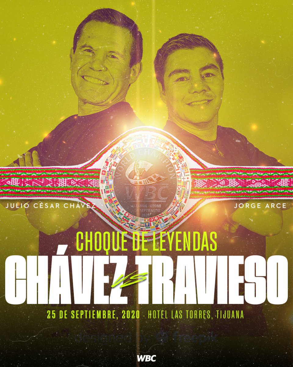 wbcboxeo's tweet photo. ¡Julio Cesar Chavez VS Jorge "Travieso" Arce por el Cinturón Otomí! 🥊☀️🥊
#OtomiBelt #OrgulloEdoméx #Rubico https://t.co/nHGk8GDqgD