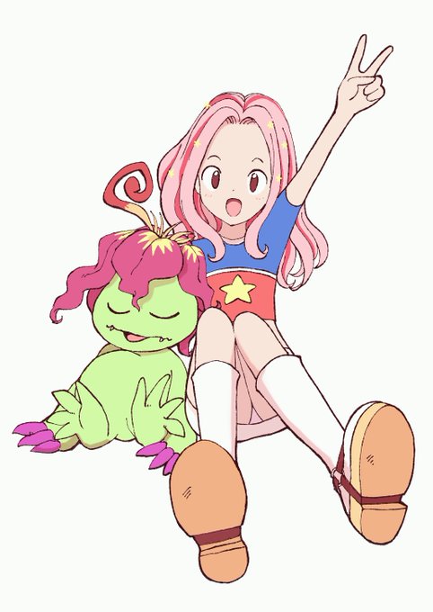 お題箱
デジモン02衣装のピンク髪ミミちゃんでパンツのチラリズム全身絵 