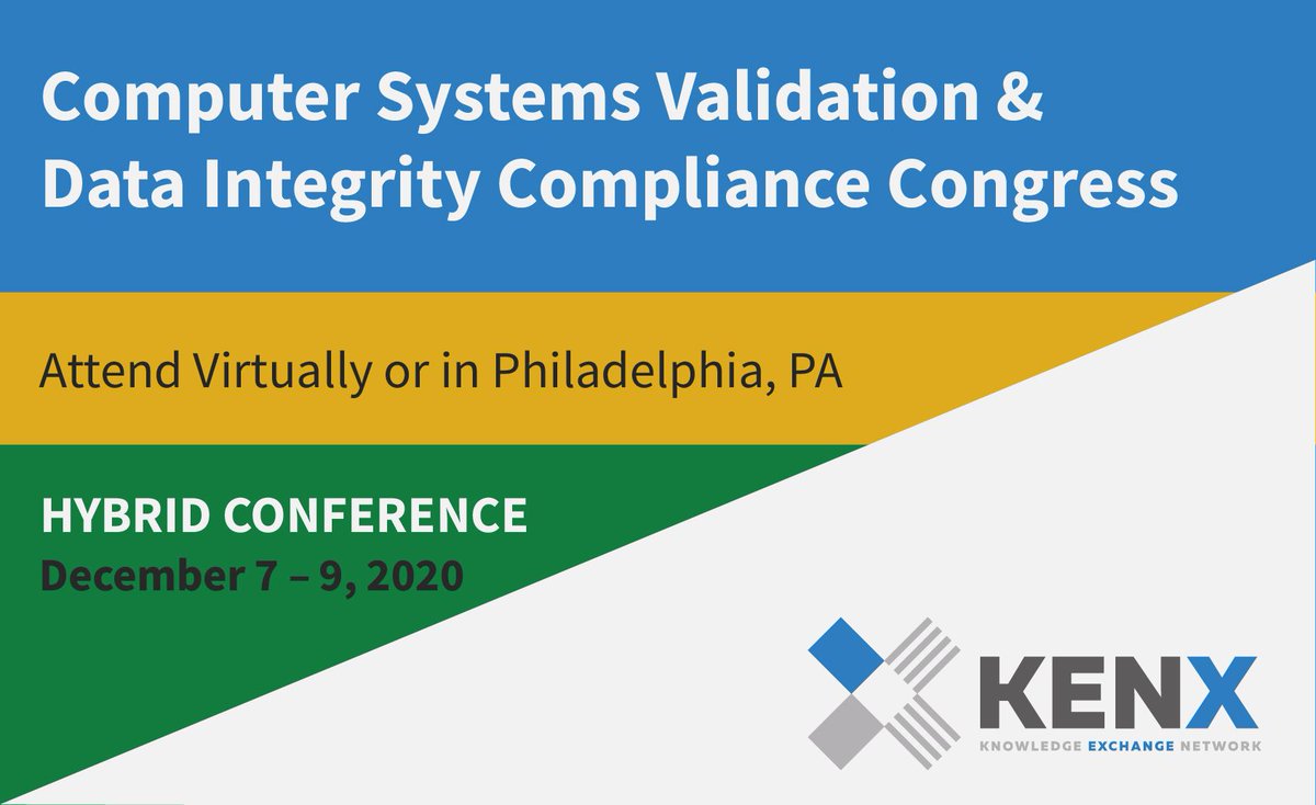 ComplianceGrou1's tweet image. The #ComputerSystemsValidation (#CSV) & #DataIntegrity #Compliance Congress Conference is taking place from December 7-9
The time has never been more critical to evaluate and ensure your organization has top-notch compliant #procedures.
buff.ly/2FWm1Ph
