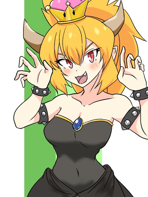#bowsette 
#クッパ姫 
周年は過ぎたみたいですが、描きたくなった 