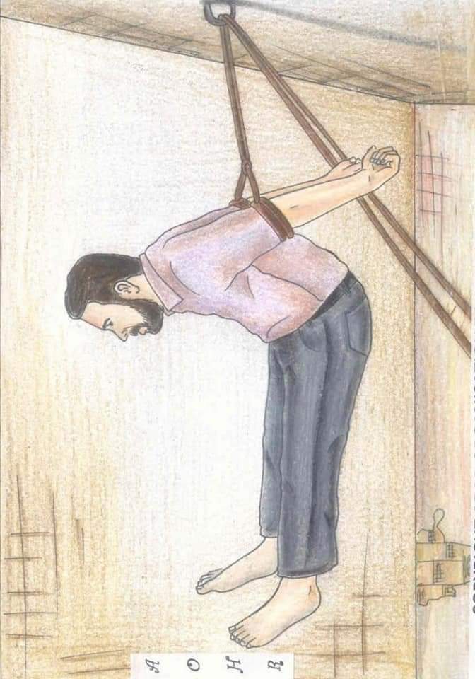 AyaIsleemEn's tweet photo. Techniques and methods of torture practiced by the Israeli occupation against Palestinian detainees. https://t.co/N4lJ9fgnsz