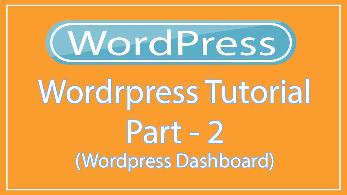 Hey guys,
Toady we are talking about wordpress dashboard.
youtu.be/NQmXpT6ql-A