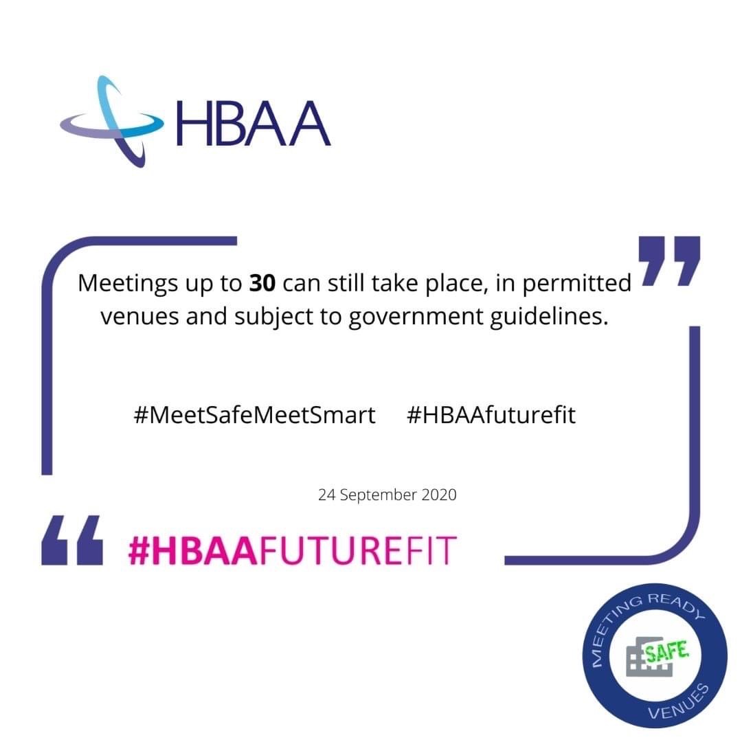 Glad to see that meetings of up to 30 can still take place in all Vine venues.