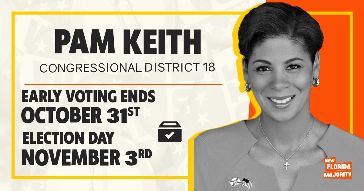 Pam Keith @PamKeithFL has a deep understanding of service, the importance of putting people first, giving back to your community, and taking necessary steps to improve the lives of others. Our state, our communities and our families need leaders like  @PamKeithFL to fight for us.