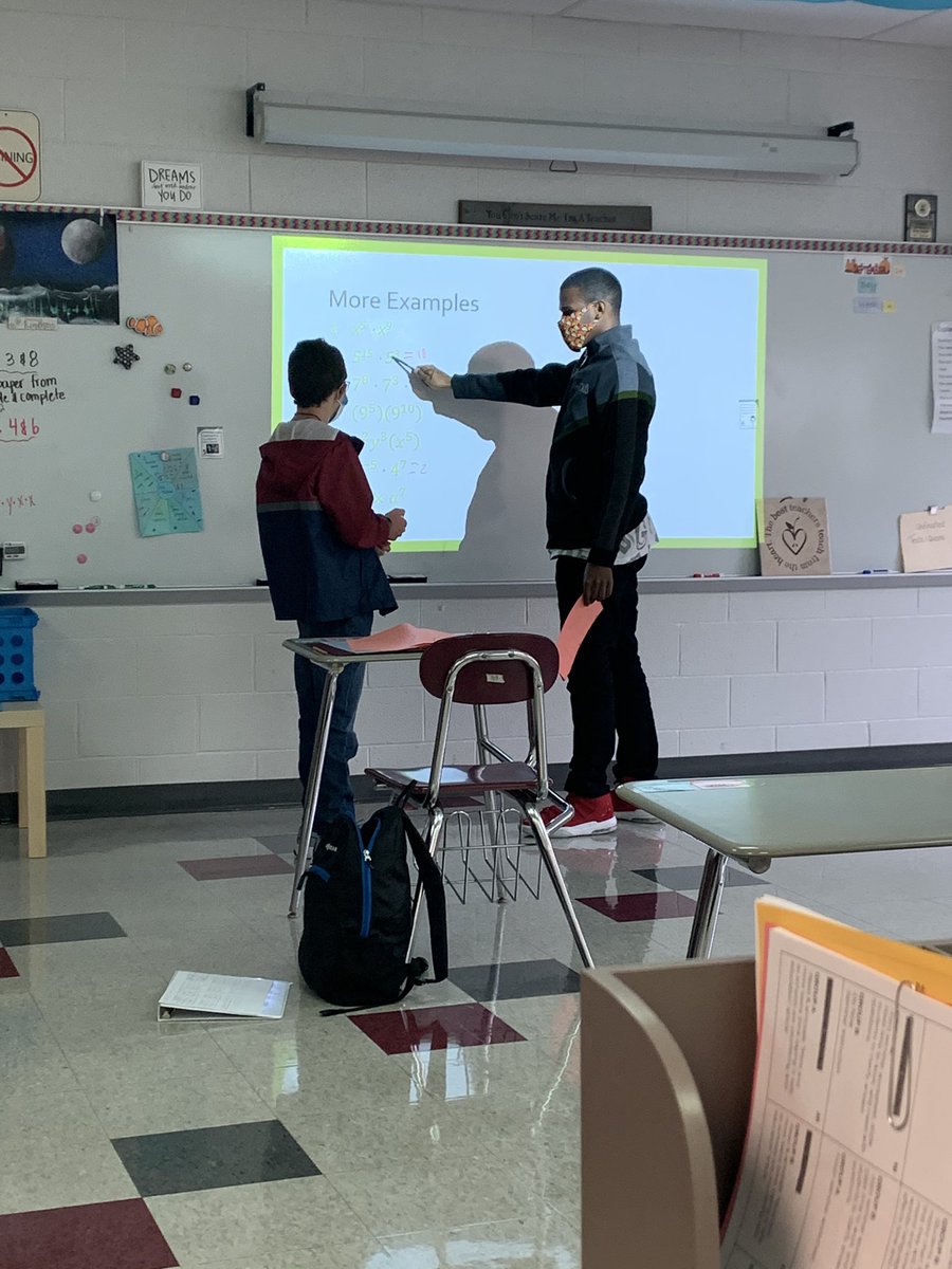 When one student, without prompting, takes the time to explain to another student their error and how to fix it! I sat back and watched.  #whatteacherdreamsaremadeof