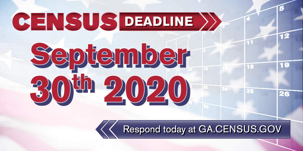 GWCC_ATL's tweet photo. Did you know that the deadline to complete the census is September 30th?

Complete the #Census today!
1. Online at https://t.co/5zcNjpRqBp
2. By phone 1-844-330-2020 
3. By mail if you received the paper form  #GeorgiaCounts #ATLCounts https://t.co/vuyiZJlgbn