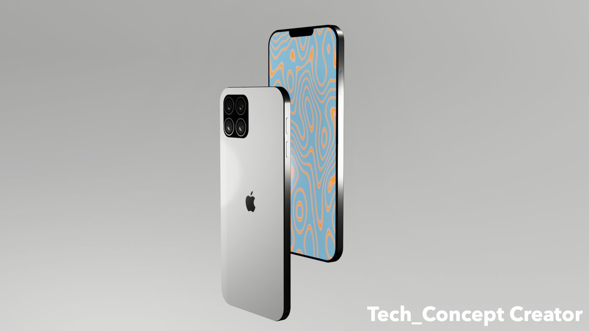 TConceptcreator's tweet image. An iPhone 12 concept based on leaks, this is not the finished render and there are smaller things missing.