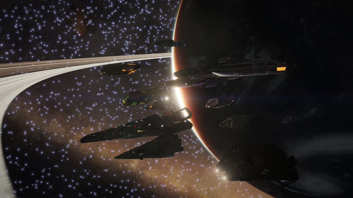 CMDR_Kazahnn's tweet photo. #ZephyrusReach expedition started across stars with the firends of @DeepSNetwork .✨
Two months of adventure are ahead of us. We are lucky to have the support of the #DSN fleet carrier Phileas Fogg [X2N-T7K].🚀

#EliteDangerous #Exploration #StellarScreenshots @EliteDangerous https://t.co/mqJGobe0LZ