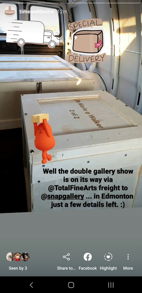 Timeanddesire's tweet photo. @TotalFineArts thanks for taking care of our work heading to Edmonton 👍 https://t.co/VRroZVl0bn