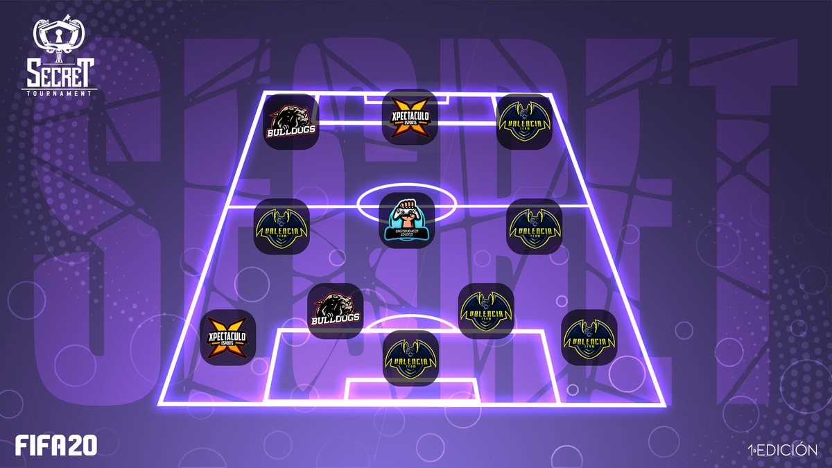 SecreTournament's tweet image. #SecretFifa #FIFA20 

🏆 ¡Aquí tenemos los mejores en cada posición!

👏 Felicitamos a @ValenciaTeamVFO que sus jugadores han logrado ser los mejores en 6 posiciones distintas, en esta primera edición de Fifa para Clubes PRO.