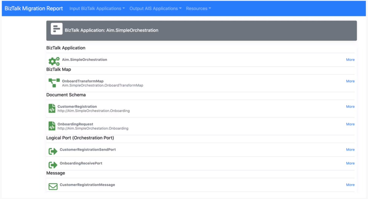 probertdaniel's tweet image. @logicappsio #LogicAppsLive showing a screenshot of the report generated by the BizTalk Migration Toolkit