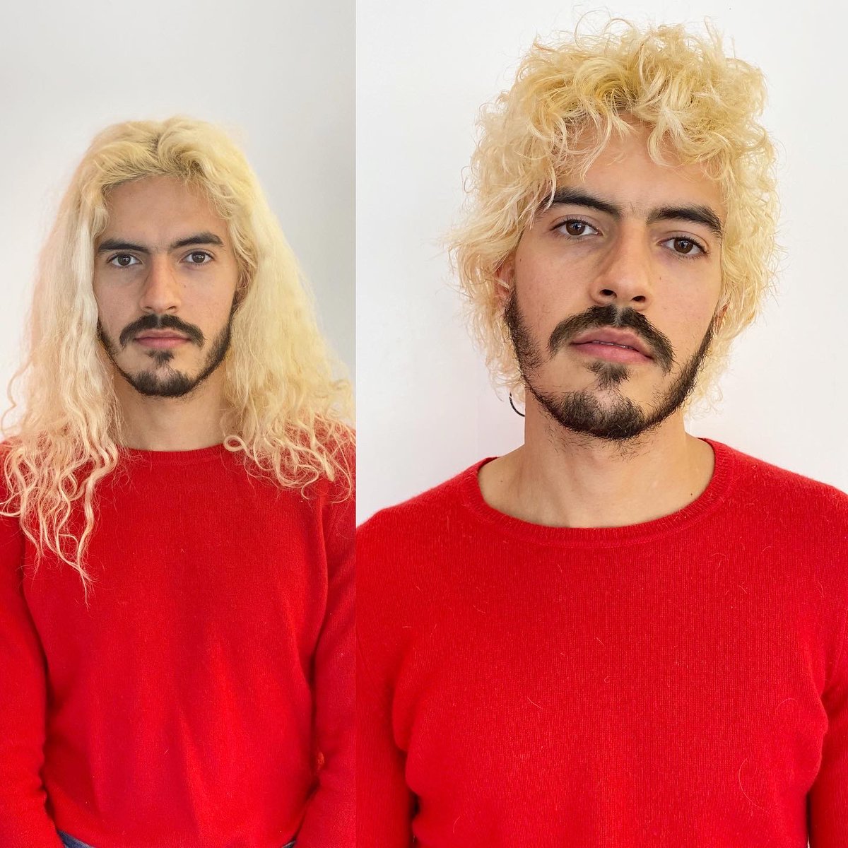 ARROJO's tweet image. Big change for Juan Felipe! We are #obsessed. Cut by @nickarrojo Color by @tone.syndicate &amp;amp; @lucie_hair_mua #LoveYourHair #DoubleProcess #Menscut #hairtransformation #beforeandafter #curlyplatinum #hairinspo #80sicon