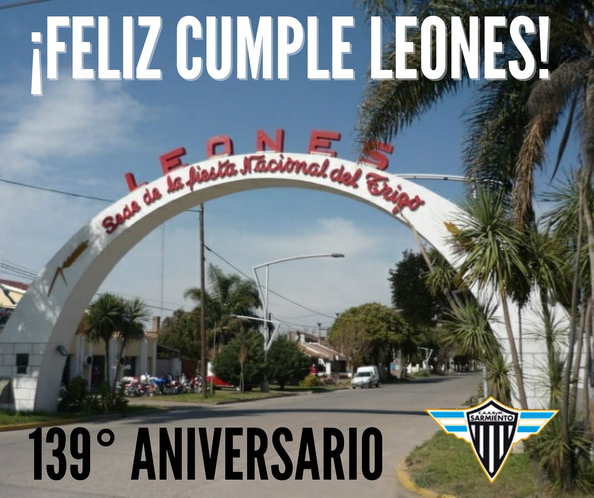 ¡FELIZ CUMPLE LEONES!

Desde el Club A.A.B y M. Sarmiento queremos saludar a nuestra querida Ciudad en su 139° aniversario.

¡FELICIDADES!