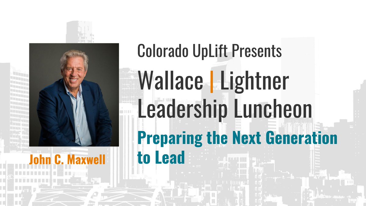 Join us virtually on Oct. 29 to learn how your legacy of leadership can extend beyond yourself. Hear from renowned author, speaker, and pastor John Maxwell about the importance of investing in the next generation of leaders. Save the date - more details to come!