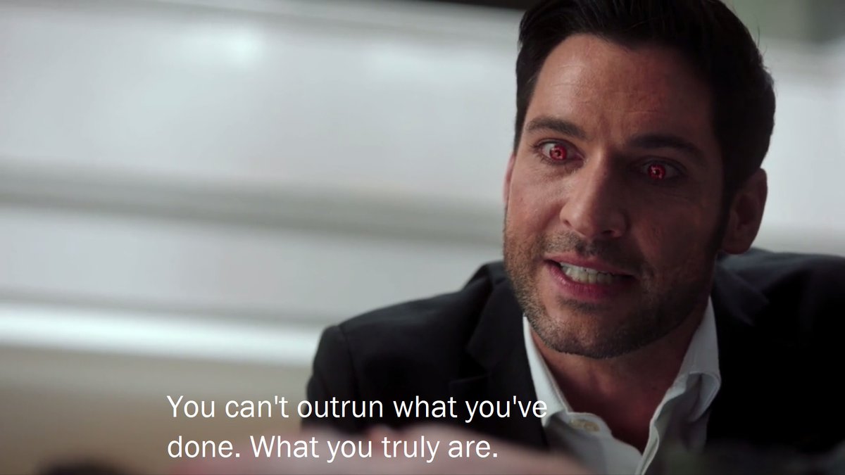 Also, I'll refrain from expanding on how, for  #Lucifer  , at times consciously and others unconsciously, the "Devil" means a monster and how it is actually tied to his self-hate bc I could be here for days.  19/21