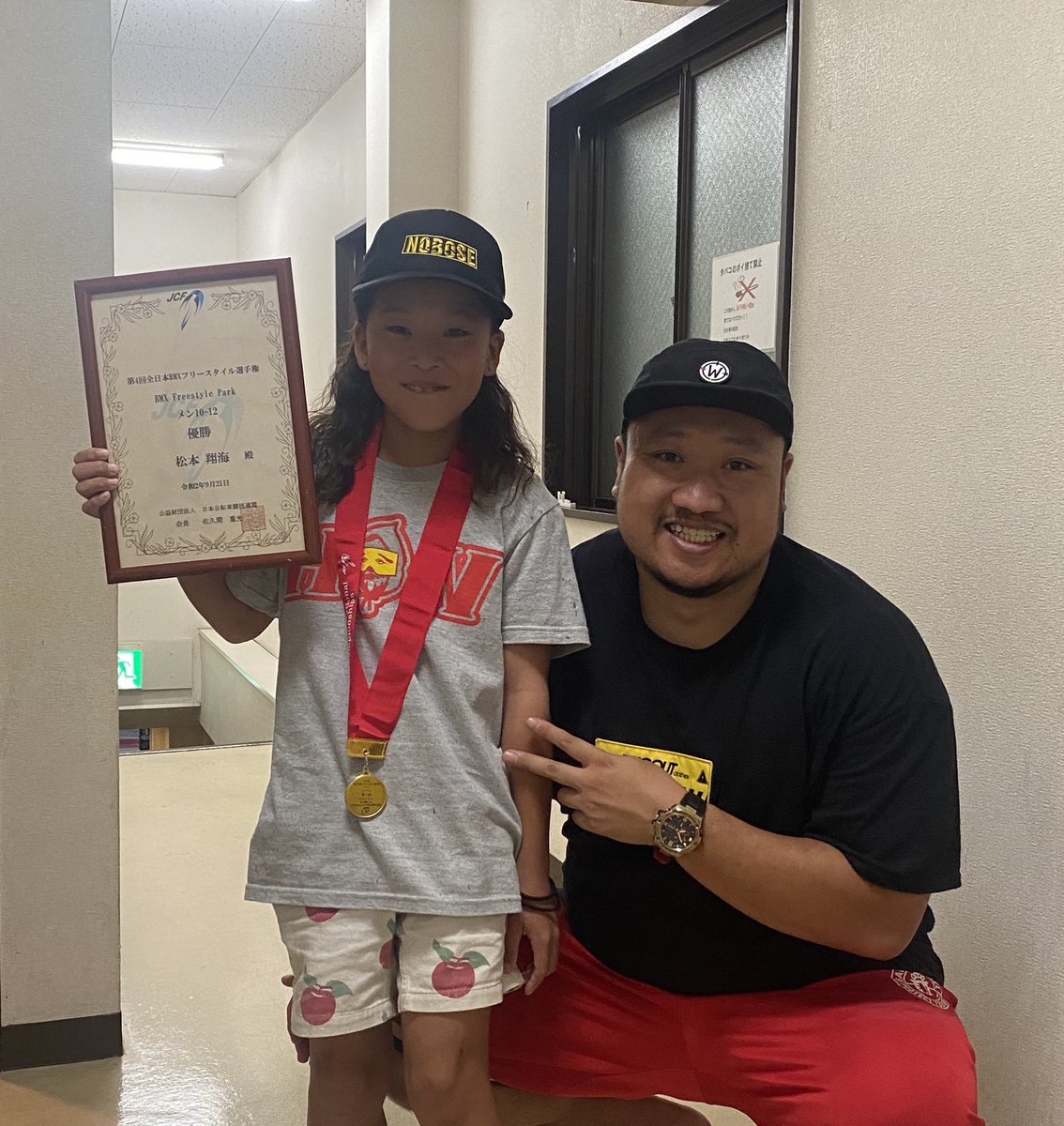 Noboseのレイ Rt フジテレビ ミライモンスター で評判が超良かった スーパーキッズ Bmx の 松本翔海 が日本一になったぞと Hsm Fukuoka に報告に来てくれました めちゃ嬉しいぞ日本一 さらなる活躍に期待す 引き続き応援ヨロシクお願いします