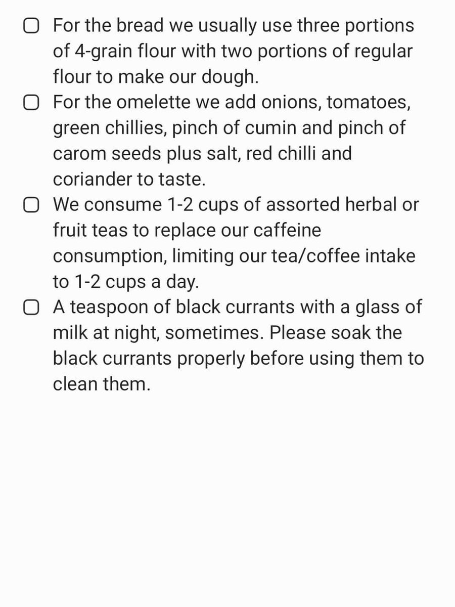 This is our sample consumption plan and you can always alternate things or make your own.[ Of course I didn't add details for lunch, dinner or snack time. ]I understand some people may not consume eggs but you can replace that part with whatever you can eat.