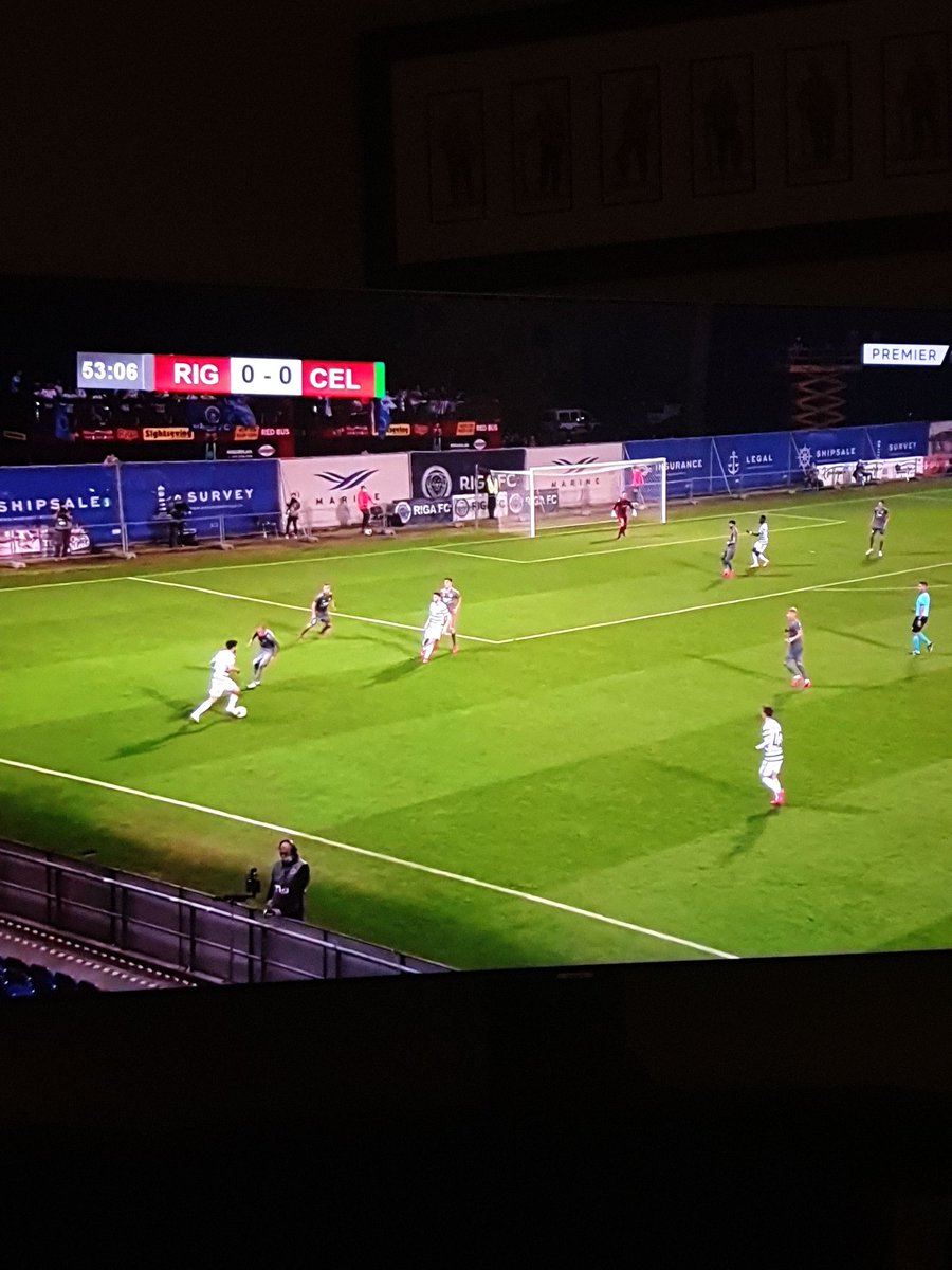 awunited's tweet photo. @FootballRamble the Riga fans have made a plan to bang drums, chant and watch their team tonight. There's a few on a scissor lift too. @RigaFCYT https://t.co/ax8einunoT