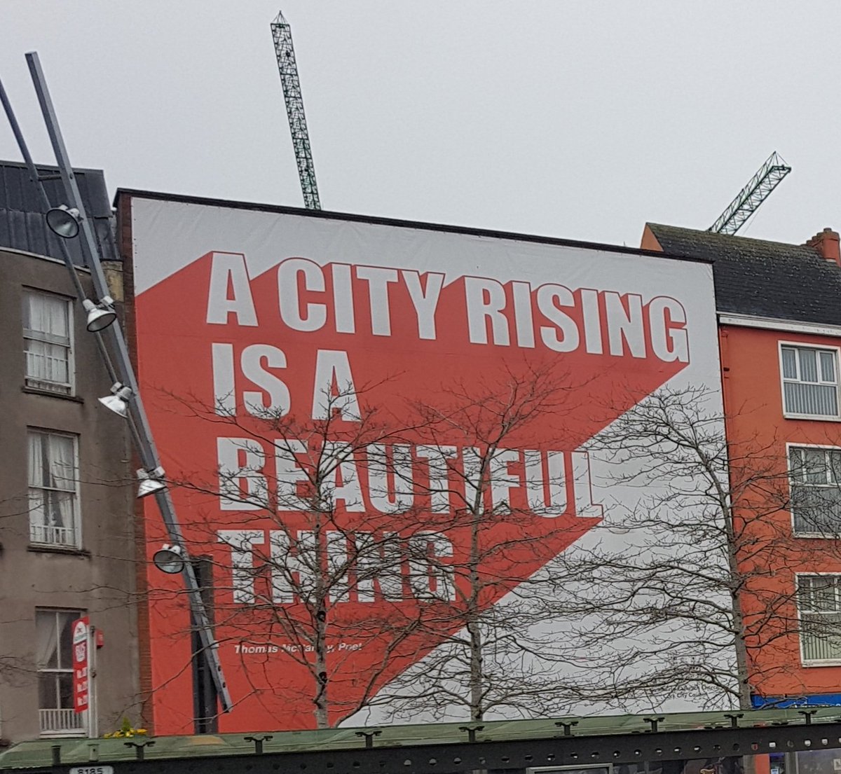 no idea what's story here but building looks right eyesore, ironically it homed "a city rising is a beautiful thing" banner previously make no sense at any level to have this level of decay & ugliness bang in Cork city centreNo. 101  #regeneration  #heritage  #wellbeing  #economy