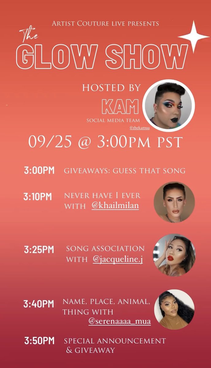 WHAT’S GOOD GLOWGETTERS!? Be sure to tune in to The Glow Show happening LIVE on our IG tomorrow at 3PM PST!! There’s going to be TONS of giveaways, juicy games, and A SPECIAL ANNOUNCEMENT!! 👀👏🏽🙌🏽 Who’s gonna be there!?!?