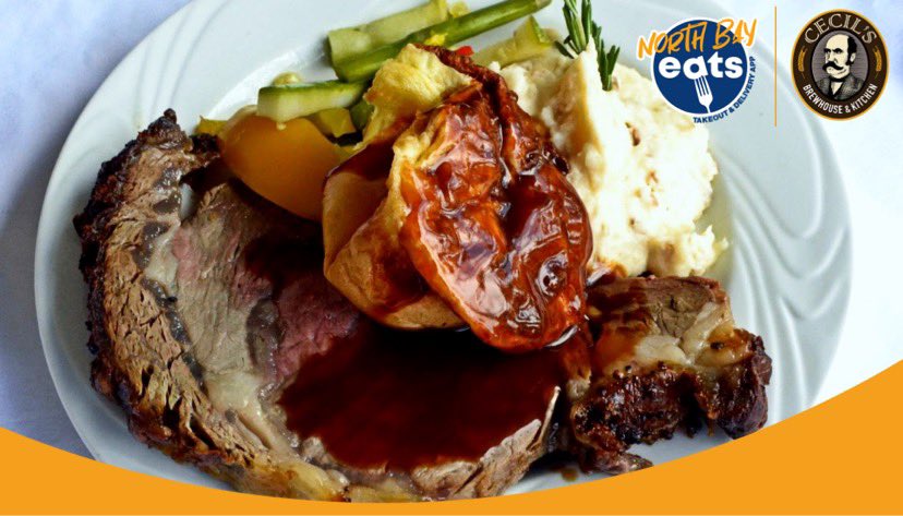 northbayeats's tweet photo. ๐ฅฉ๐ฅฆ๐ฅ๐ฅ ORDER UP @CecilsBrewhouse Chef is cooking up a Prime Rib Dinner special just for you! Available Friday and Saturday after 5pm on our @northbayeats Takeout & Delivery App. To PRE-ORDER/ORDER click here ๐ฒ https://t.co/NdHVoTaQTdโฆ #PrimeRibWeekends #CanadaUnited https://t.co/MvS4Qh6H34