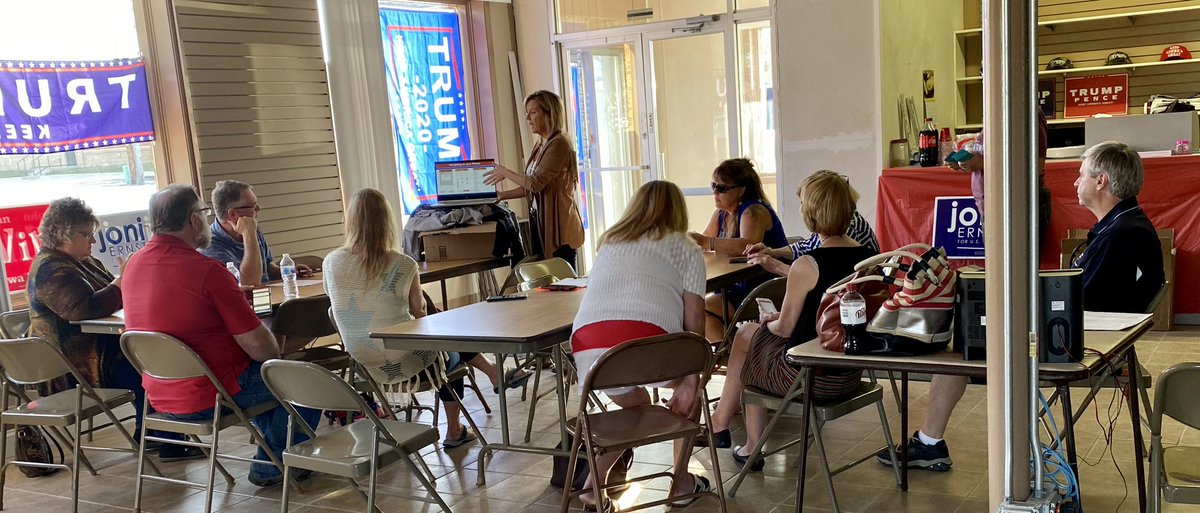 Great TVLI underway here in Spirit Lake, IA! A great new group trained & ready to #LeadRight🐘 by knocking & calling in #IA04! #TeamTrump #TeamJoni #FeenstraDelivers 🇺🇸🇺🇸🇺🇸