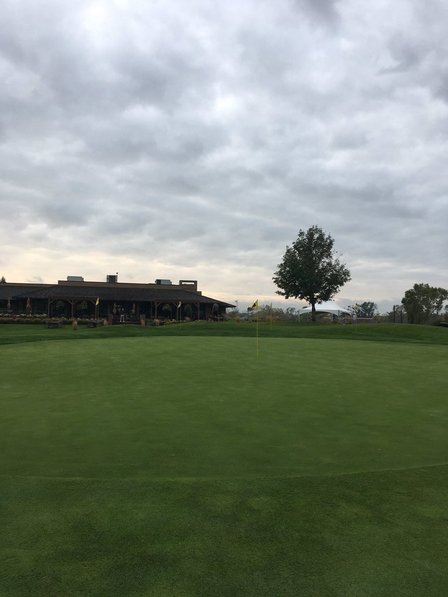 mathiskane's tweet image. August 10th a Derecho came through Elmcrest and wiped out 400+ trees. A little over a month later of clean-up and our member-guest “Tin Cup”is still on! Extremely proud of the team for working their butts off. Thank you to the whole Elmcrest team, volunteers, TreeJob, and Rathje!