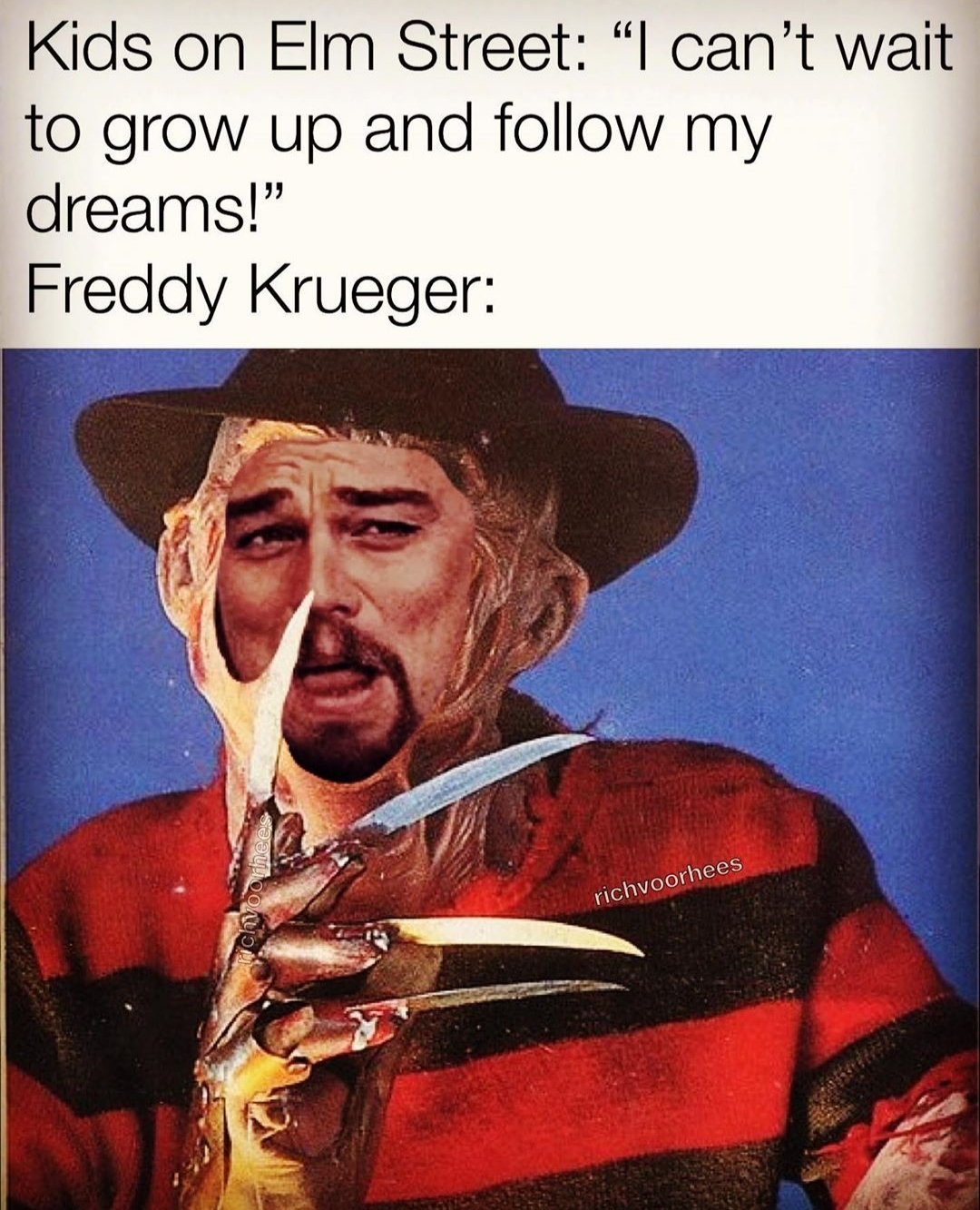 Hooked On Horror™ on Twitter: "May be the best #LeoMeme yet 🤣😂  #ANightmareonElmStreet #FreddyKrueger #LeonardoDiCaprio  #LeonardoDiCaprioMeme #Meme #Memes #Horror #HookedOnHorror  https://t.co/TvWBF5v52X" / Twitter