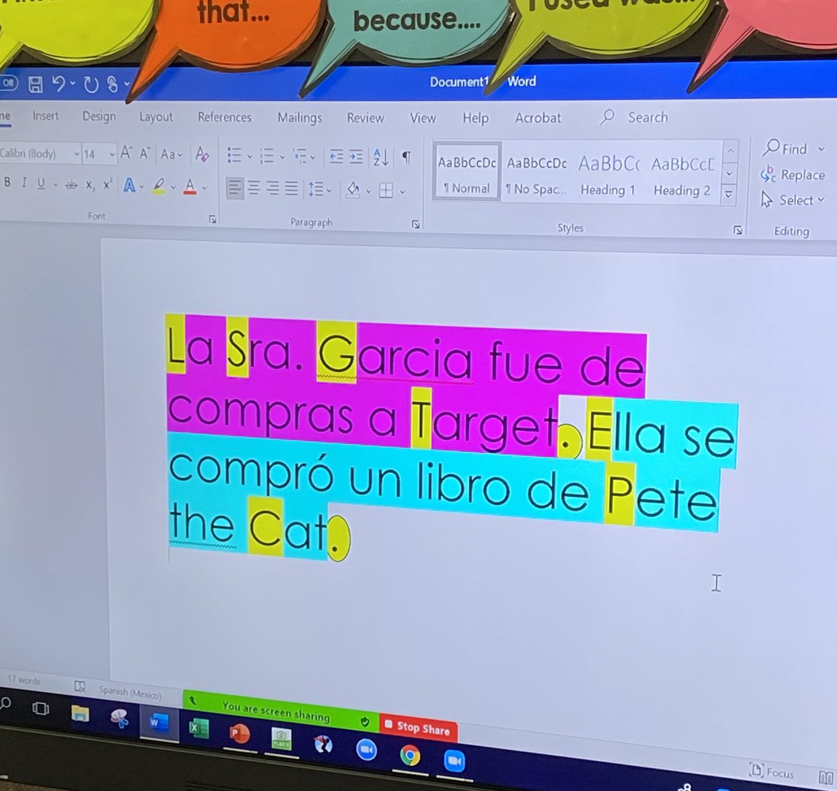 Andre_1Lester's tweet photo. First stages of 💥“Patterns of Power💥 in Spanish. We are really making our sentences 💥P💥O💥P💥 @CyFairISD @CFISDAndre @CFISDPK1 #AndreInAction #LestersFirsties @whitney_larocca #PatternsofPower https://t.co/3Oj4Y81AJh