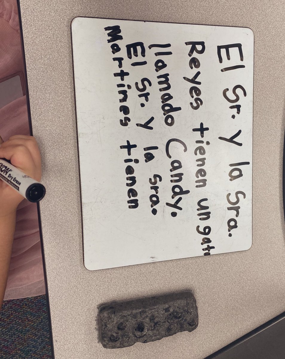 Andre_1Lester's tweet photo. First stages of 💥“Patterns of Power💥 in Spanish. We are really making our sentences 💥P💥O💥P💥 @CyFairISD @CFISDAndre @CFISDPK1 #AndreInAction #LestersFirsties @whitney_larocca #PatternsofPower https://t.co/3Oj4Y81AJh
