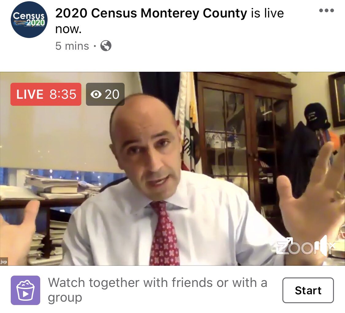 Watch our #2020Census Town Hall with Comgressman @RepJimmyPanetta, County Superintendent #DeneenGuss & Salinas Deputy Fire Chief #SamKlemek! Monterey County leads!✊🏽 @MCOE_Now @Local1270 @2020Census_MC @CACompleteCount @CACensus @LatinoCommFdn 
facebook.com/2020CensusMC/v…