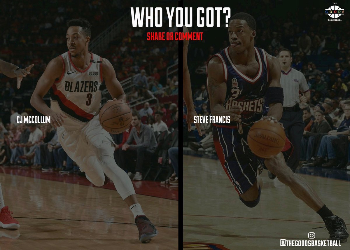 In this weeks #WhoYouGot we want to know who are you picking between <a href="/CJMcCollum/">CJ McCollum</a> or #SteveFrancis

Share your comments below and let’s debate! #TheGoods