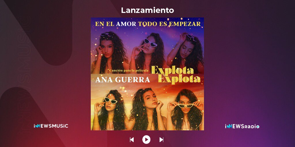 innewsmusic's tweet photo. 💥 #MÚSICA | @anaguerra versiona el éxito “En El Amor Todo Es Empezar” de Raffaella Carrá 🎶 

El tema forma parte de la banda sonora del filme #ExplotaExplota de @NachoAlvarezOle 

#EnElAmorTodoEsEmpezar #AnaExplotaExplota 

🎧 https://t.co/lt9fkbKhqY
▶️ https://t.co/4rqrsWMe4N https://t.co/CTYaxseIT9