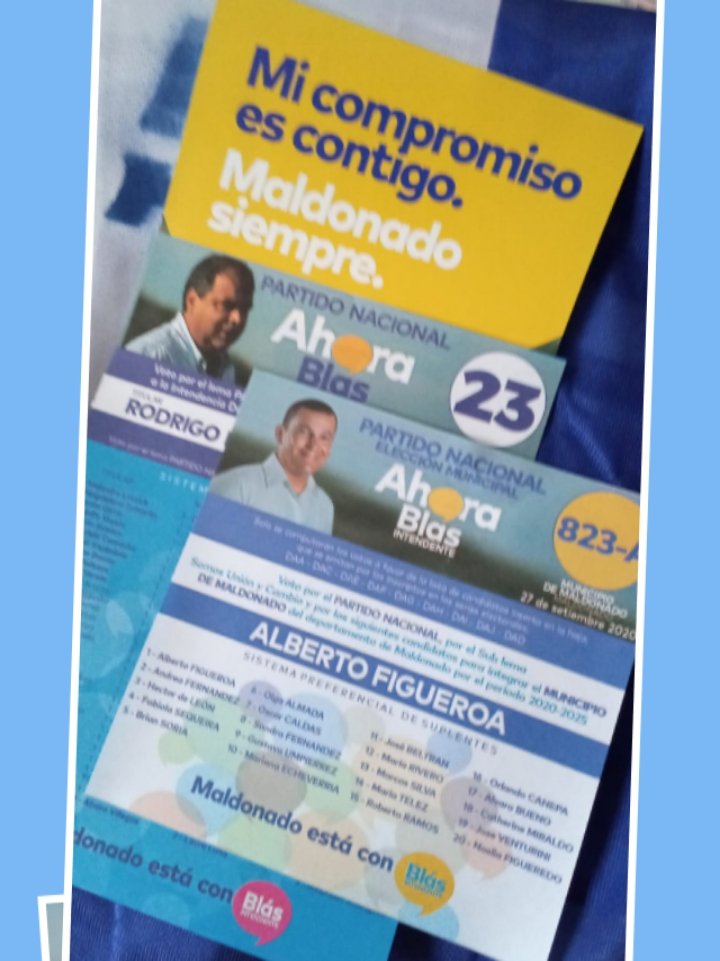 823Lista's tweet photo. Faltan solo 3 dias para las elecciones!! Arriba blas y la 823A
#RodrigoIntendente 
#Rodigoblas
#AmaneceUnNuevoMaldonado 
#Albertofigueroa823 https://t.co/IqrhLyo9tg