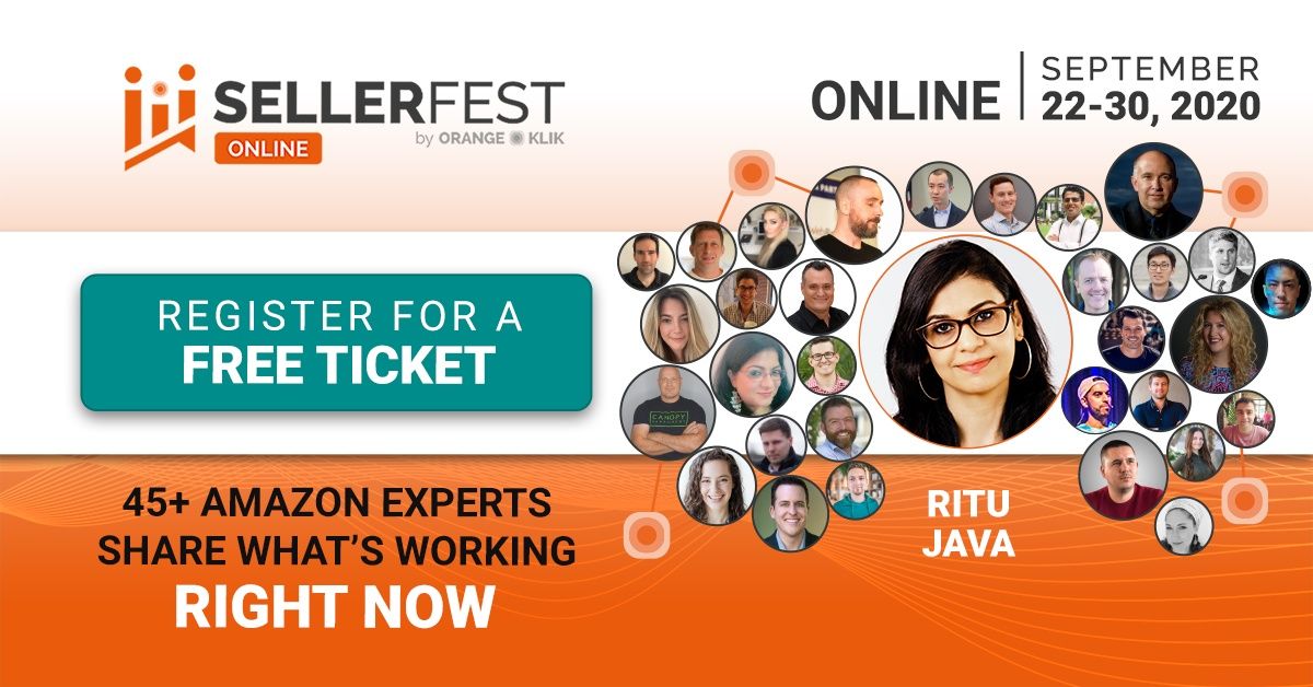 Join us at the Seller Fest Online 2020 - happening today until September 30!

Don't miss this huge event with our very own Ritu Java, and her topic, "Amazon PPC Tactics to Help you Scale Quickly." Join now!

Sign up here: buff.ly/3icYpnn
#SFO2020 #SellerFest #SFO