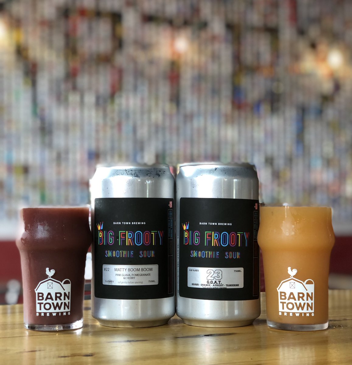 This Saturday along with DOUBLE BUTTON DOWN West Coast DIPA, we’ve got two new BIG FROOTYS for you! $16.99 each. Limit 2 per person per brand.
.
.
#22 - MATTY BOOM BOOM: Pink
Guava, Pomegranate, Tart Cherry.
.
.
#23 - G.O.A.T - Guava, Orange, Apricot, Tangerine.