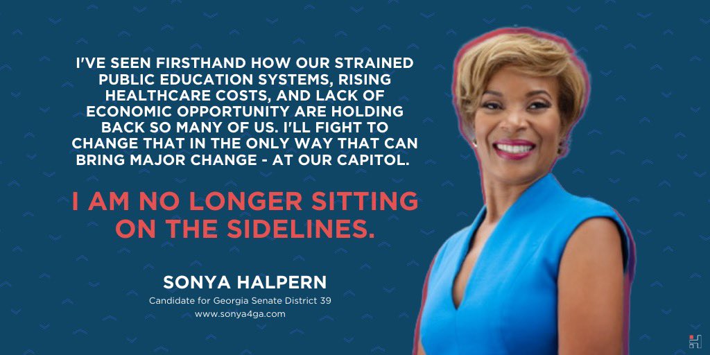 her_term's tweet photo. Let’s get to work! @sonya4ga is an accomplished community organizer, entrepreneur & advocate for a better Georgia. During these times, we need more women like her legislating for us. Out of the sidelines and in the game - let’s go! #gapol #herterm #whotovote #bluewave #votewomen https://t.co/e9HrJHNnRY