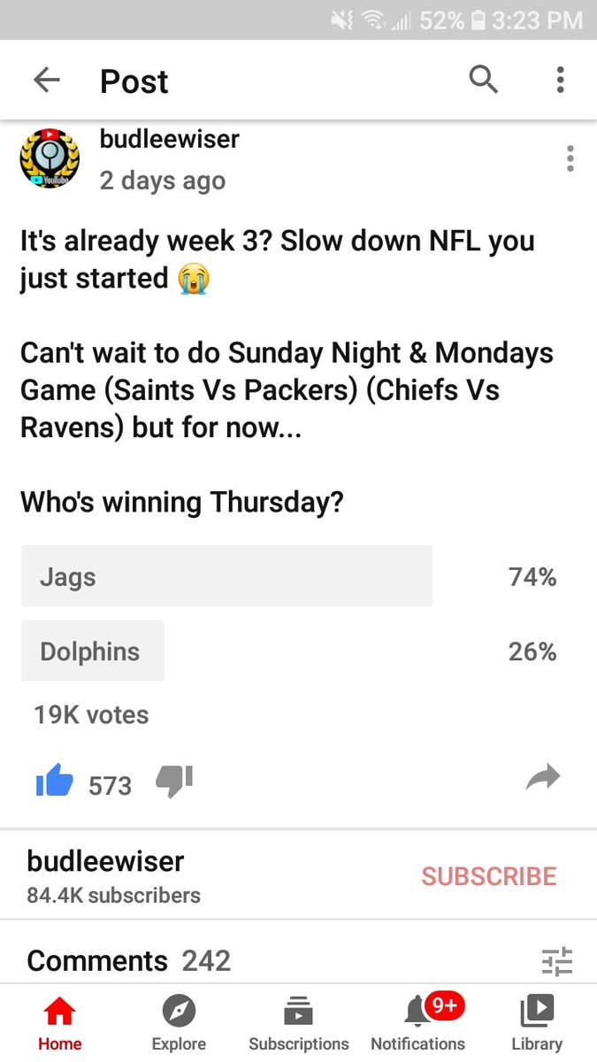 budleewiser's tweet photo. Results are in. Game Day! Jags are winning??? https://t.co/ht75yTAZvr