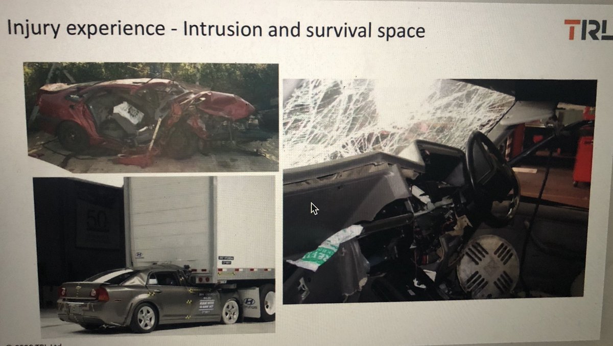 LeechCaroline's tweet photo. Assessing the mechanism of injury. What is the level of intrusion into the passenger compartment? This will impact on the efficacy of the restraint systems eg seatbelt anchorage or airbag deployment.  #traumacare2020 https://t.co/CFJnsxBd10